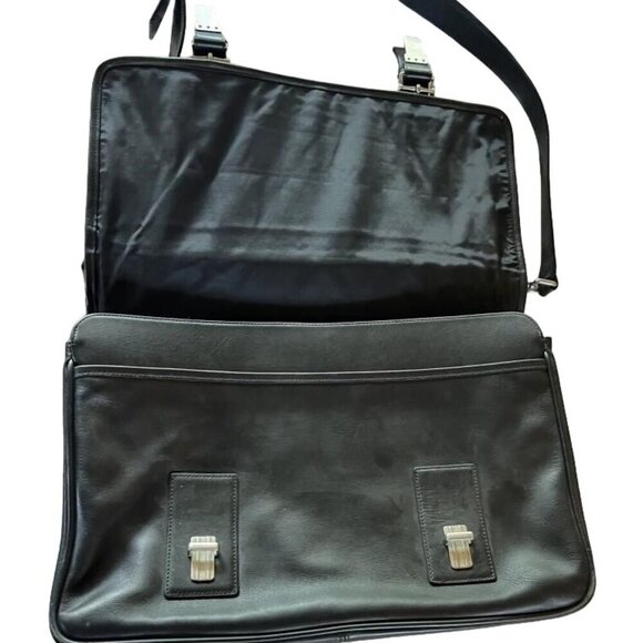 Coach F06455 Thompson Black Briefcase Laptop Bag With Buckle Detail 2010 - Picture 2 of 6